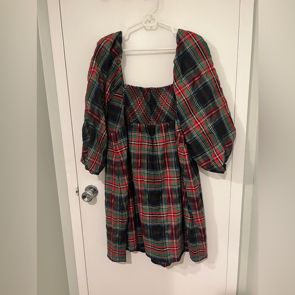 Jcrew Puff-sleeve mini dress in Stewart tartan - Picture 3 of 4